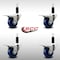 Service Caster 3'' SS Solid Poly Swivel 1-1/8'' Expanding Stem Caster Set Total Lock Brake, 4PK SCC-SSEXTTL20S314-SPUS-118-4 - alternate 4